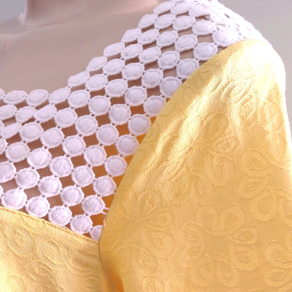 Lilly Pulitzer Bees Knees Tunic‎ Jacquard Floral Lemon Sorbet Women's Size 2 NWT - Picture 7 of 16